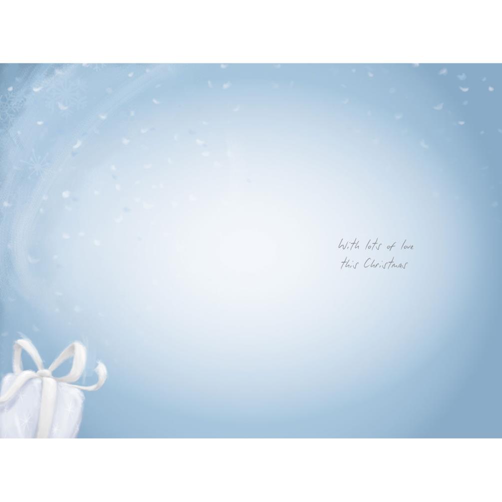Mum Holding Present Softly Drawn Me to You Bear Christmas Card Extra Image 1